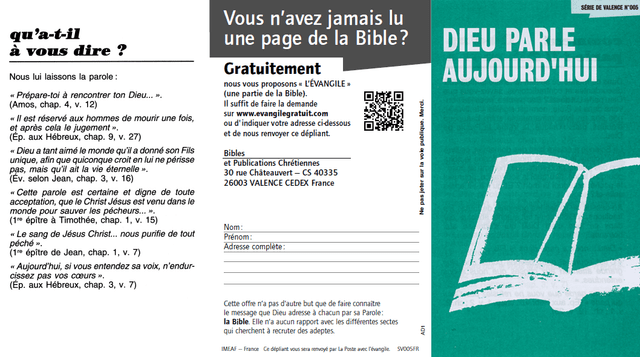 image du produit Dieu parle aujourd'hui (paquet de 100)