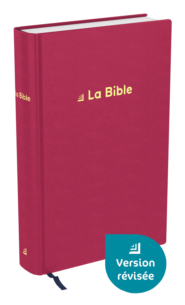 Produit Bible Darby révisée format compact, rigide velours rouge framboise