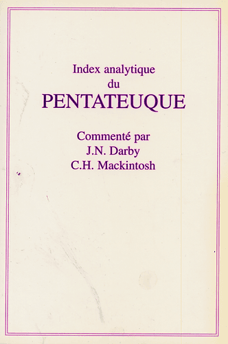 image du produit Index sur le Pentateuque
