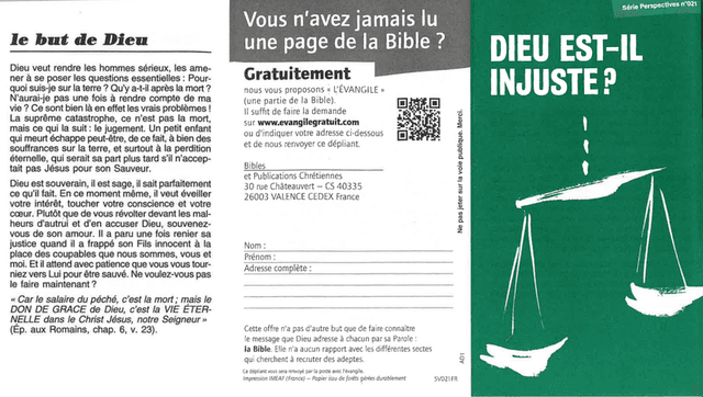 image du produit Dieu est-il injuste ? (paquet de 100)
