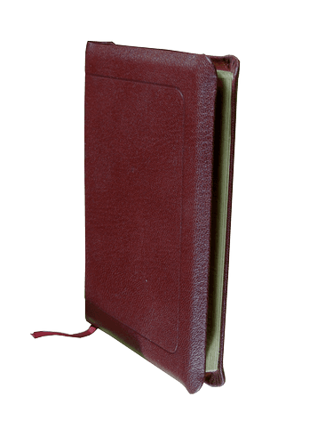 image du produit Bible à rebords cuir grenat, format de poche, ancienne prés.