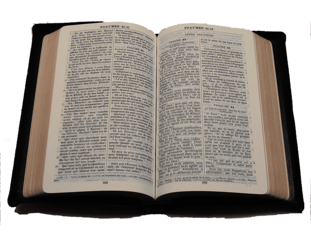 image du produit Bible cuir noir, petit format, ancienne prés.