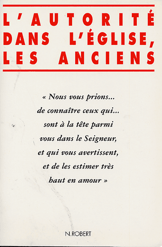 image du produit L'autorité dans l'Église, les anciens