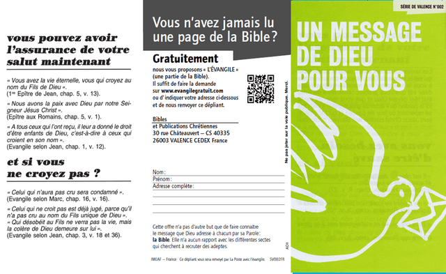 image du produit Un message de Dieu pour vous (paquet de 100)