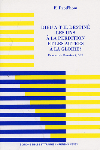 image du produit Dieu a-t-il destiné les uns à la perdition et les autres à la gloire ?