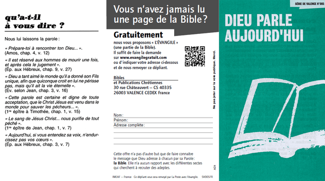 image du produit Dieu parle aujourd'hui (paquet de 100)